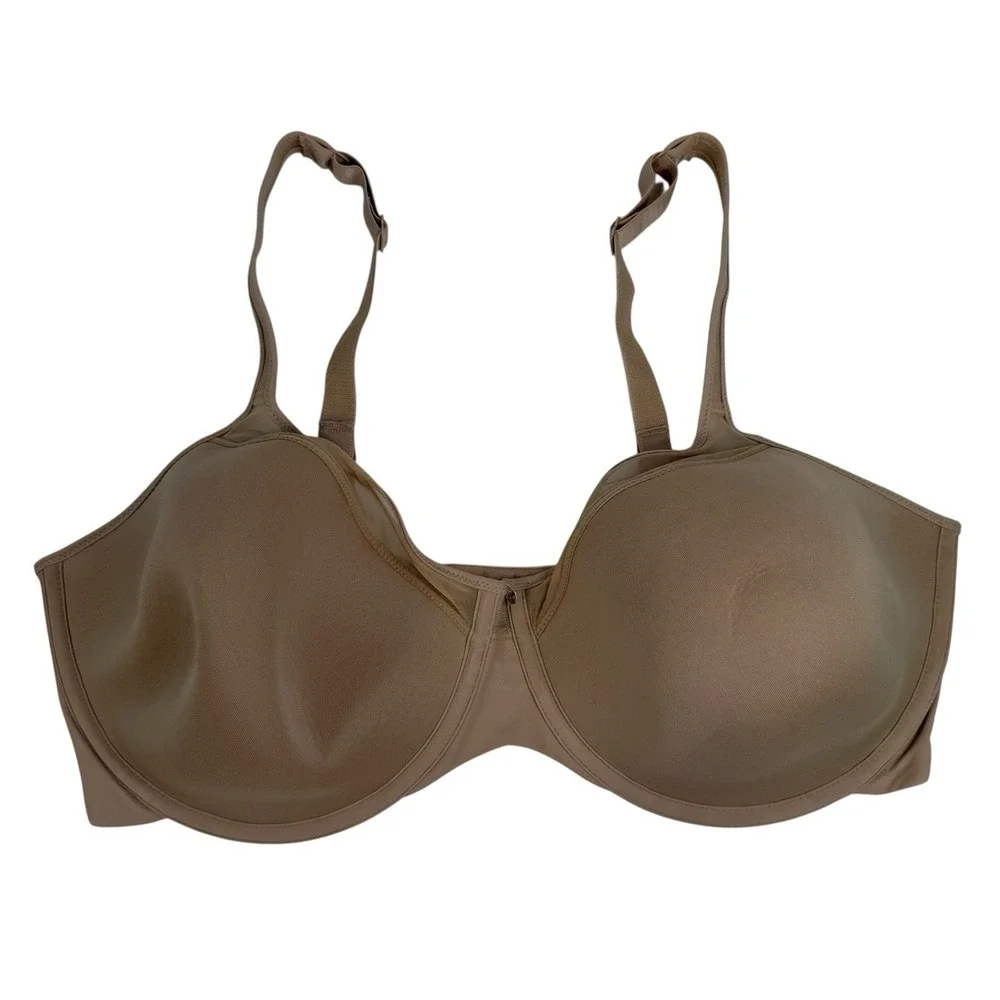 Bali 42DD Bra One Smooth U Ultra Light Shaping‎ Underwire 3439 Full Coverage Tan